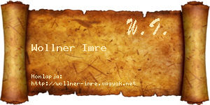 Wollner Imre névjegykártya
